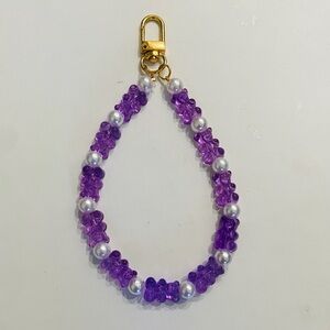 Handmade Purple Gummy Bear Bag Charm | Gummy Bear Keychain